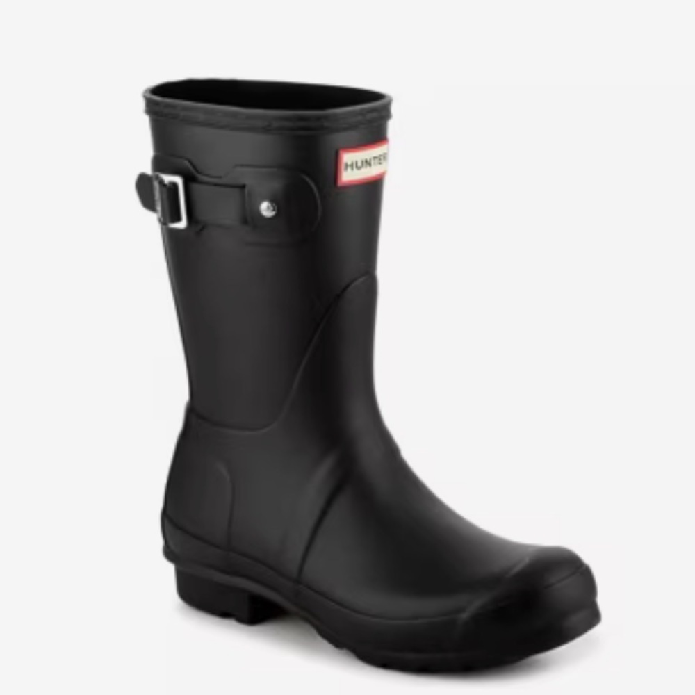 HUNTER Original Short Matte Rain Boot - Women's Size 8 Black